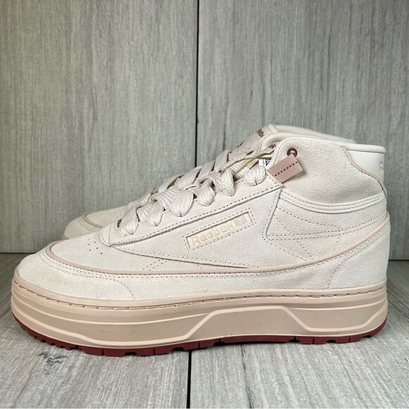 New Reebok Club C Geo Mid Canvas Chunky Platform Sneaker Womens Size 10.5 - Picture 3 of 11